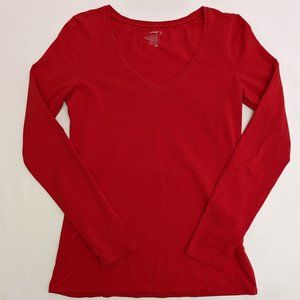 Old Navy V-neck Lightweight Long Sleeve Shirt Tee Top Women's Size Small Tall